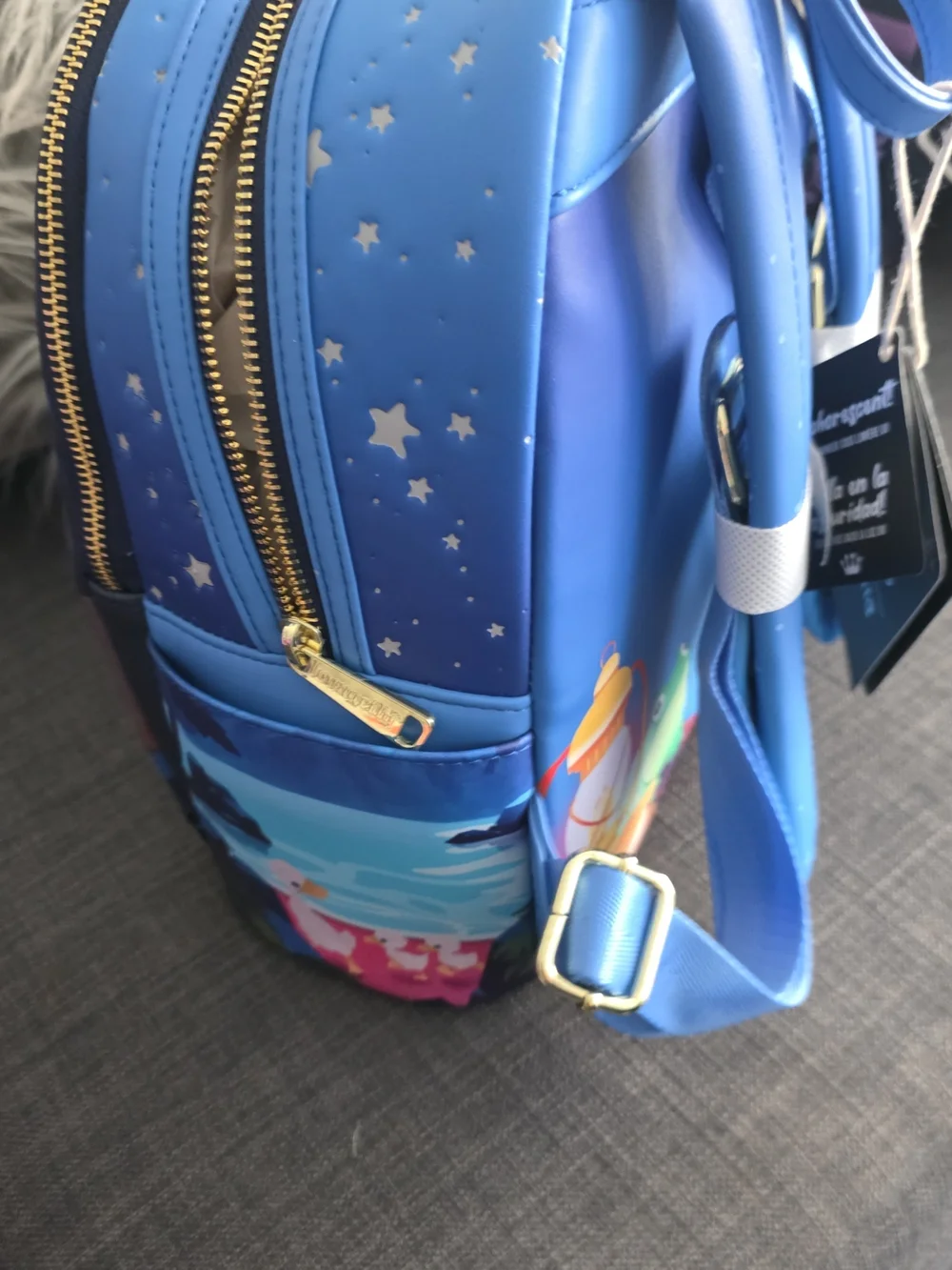Loungefly Hard Tag Blue Lilo & Stitch Camping Mini Backpack